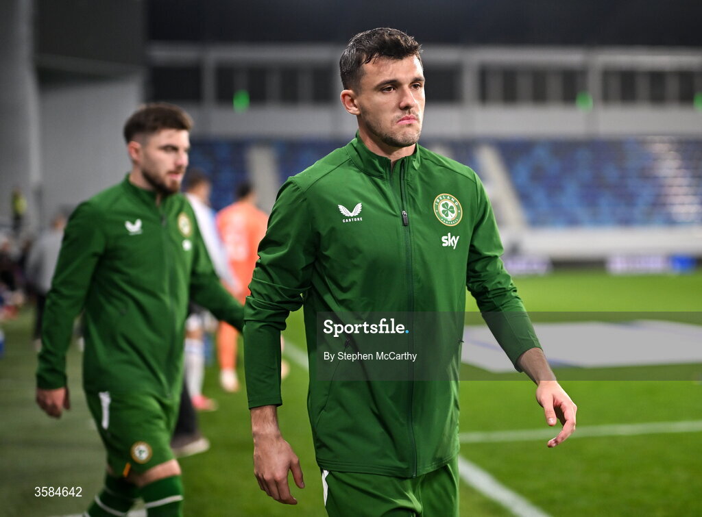 4 October 2026; Jason Knight of Republic of Ireland before the UEFA Nations League B match between the Republic of Ireland and Israel at TSC Arena in Backa Topola, Serbia. Photo by Stephen McCarthy/Sportsfile