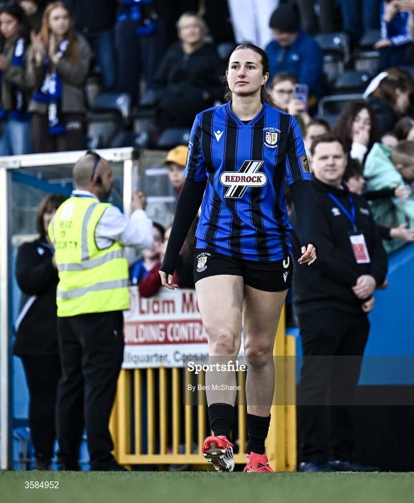 3 October 2026; Natalie McNally of Athlone Town after the SSE Airtricity Women's Premier Division match between Athlone Town and Galway United at Athlone Town Stadium in Lissywollen, Athlone, Westmeath. Photo by Ben McShane/Sportsfile