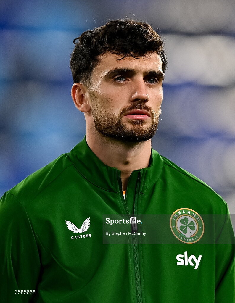 4 October 2026; Troy Parrott of Republic of Ireland before the UEFA Nations League B match between the Republic of Ireland and Israel at TSC Arena in Backa Topola, Serbia. Photo by Stephen McCarthy/Sportsfile