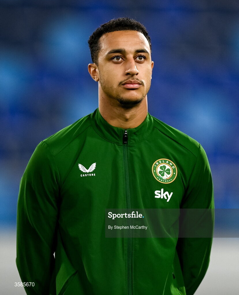 4 October 2026; Adam Idah of Republic of Ireland before the UEFA Nations League B match between the Republic of Ireland and Israel at TSC Arena in Backa Topola, Serbia. Photo by Stephen McCarthy/Sportsfile