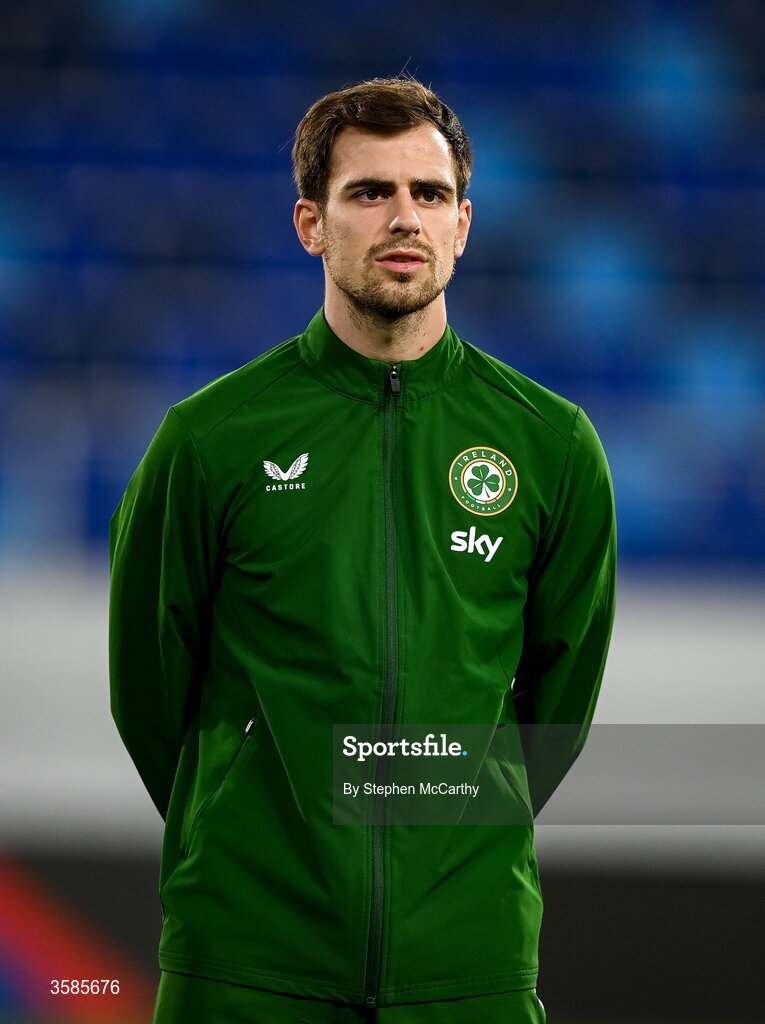 4 October 2026; Jayson Molumby of Republic of Ireland before the UEFA Nations League B match between the Republic of Ireland and Israel at TSC Arena in Backa Topola, Serbia. Photo by Stephen McCarthy/Sportsfile