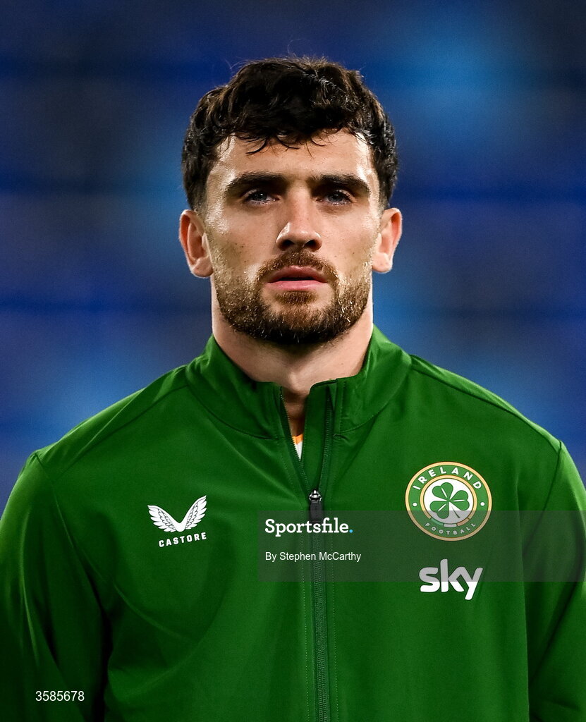 4 October 2026; Troy Parrott of Republic of Ireland before the UEFA Nations League B match between the Republic of Ireland and Israel at TSC Arena in Backa Topola, Serbia. Photo by Stephen McCarthy/Sportsfile