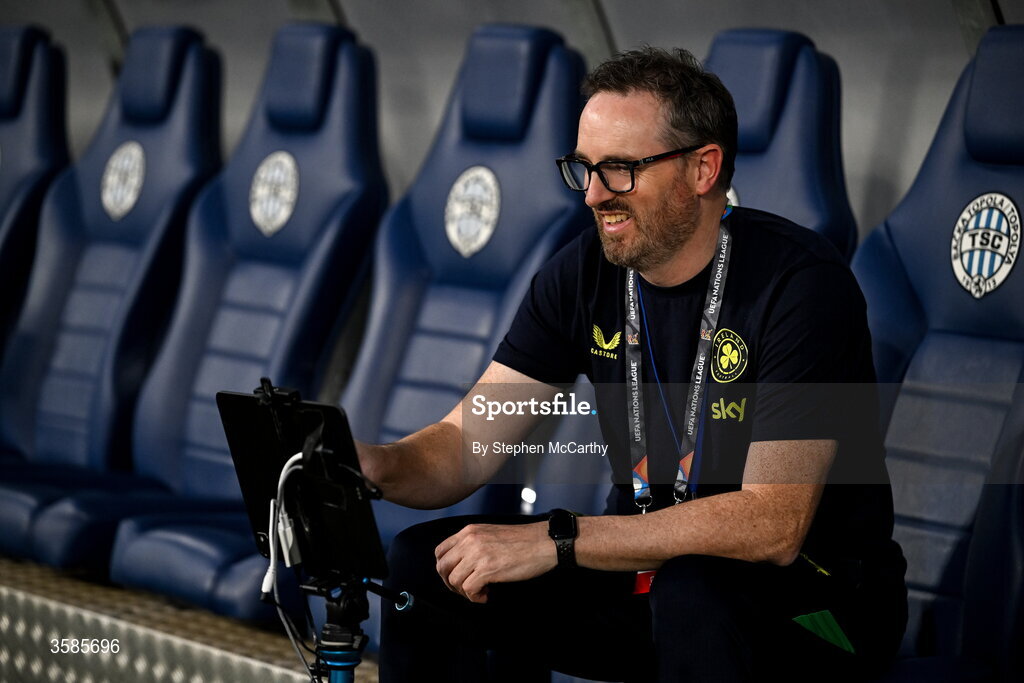4 October 2026; Republic of Ireland analyst Ger Dunne before the UEFA Nations League B match between the Republic of Ireland and Israel at TSC Arena in Backa Topola, Serbia. Photo by Stephen McCarthy/Sportsfile