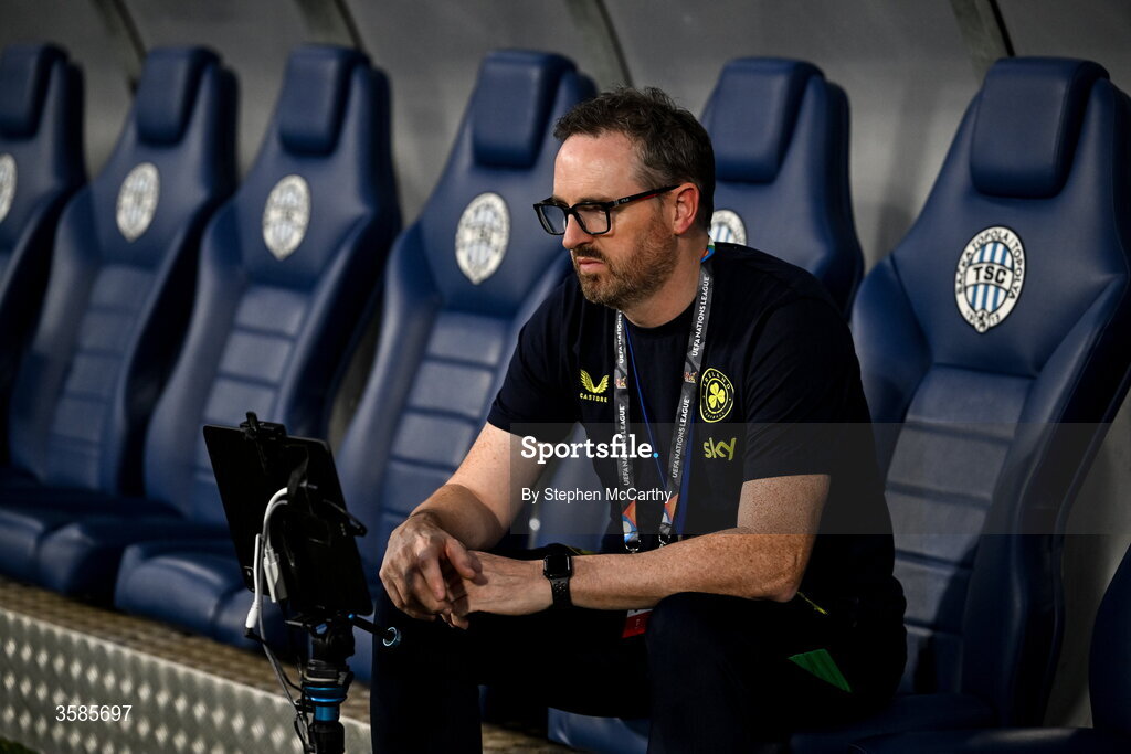 4 October 2026; Republic of Ireland analyst Ger Dunne before the UEFA Nations League B match between the Republic of Ireland and Israel at TSC Arena in Backa Topola, Serbia. Photo by Stephen McCarthy/Sportsfile