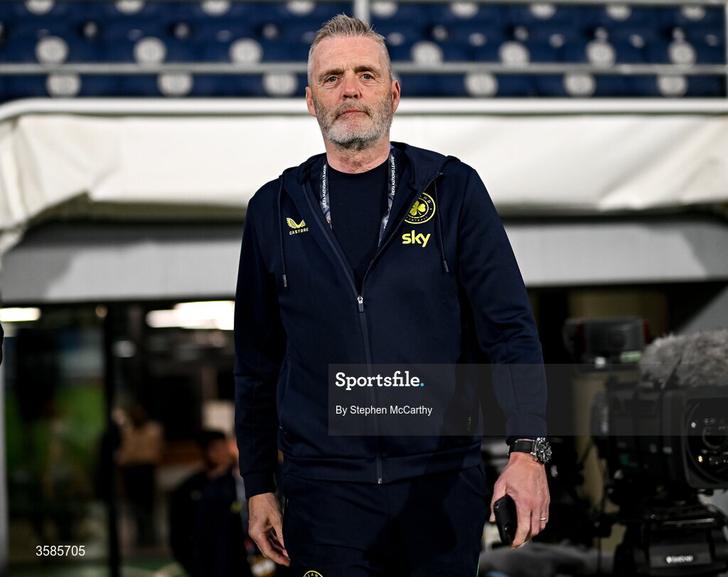 4 October 2026; Republic of Ireland goalkeeping coach Gudmundur Hreidarsson before the UEFA Nations League B match between the Republic of Ireland and Israel at TSC Arena in Backa Topola, Serbia. Photo by Stephen McCarthy/Sportsfile