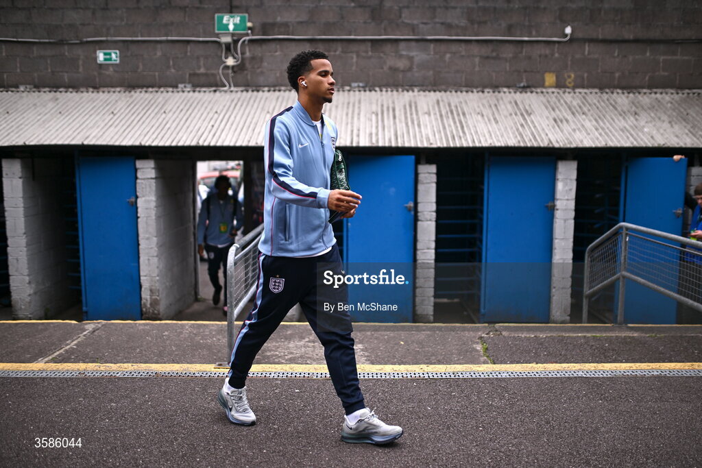 6 October 2026; Divine Mukasa of England before the UEFA European U21 Championship qualifier match between the Republic of Ireland and England at Turner's Cross Stadium in Cork. Photo by Ben McShane/Sportsfile
