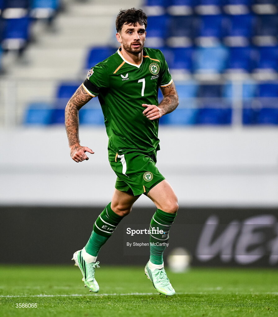 4 October 2026; Troy Parrott of Republic of Ireland during the UEFA Nations League B match between the Republic of Ireland and Israel at TSC Arena in Backa Topola, Serbia. Photo by Stephen McCarthy/Sportsfile