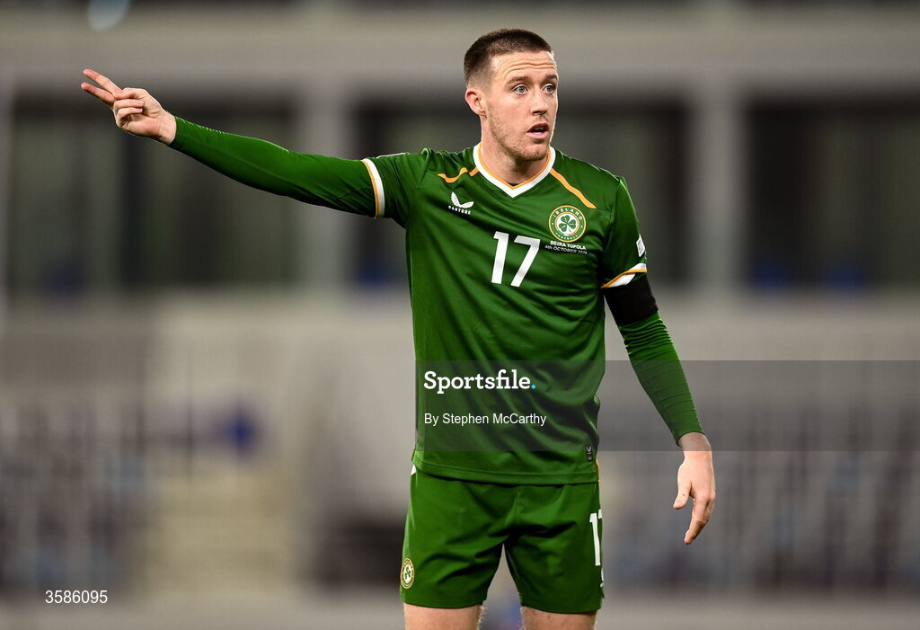 4 October 2026; Jack Moylan of Republic of Ireland during the UEFA Nations League B match between the Republic of Ireland and Israel at TSC Arena in Backa Topola, Serbia. Photo by Stephen McCarthy/Sportsfile