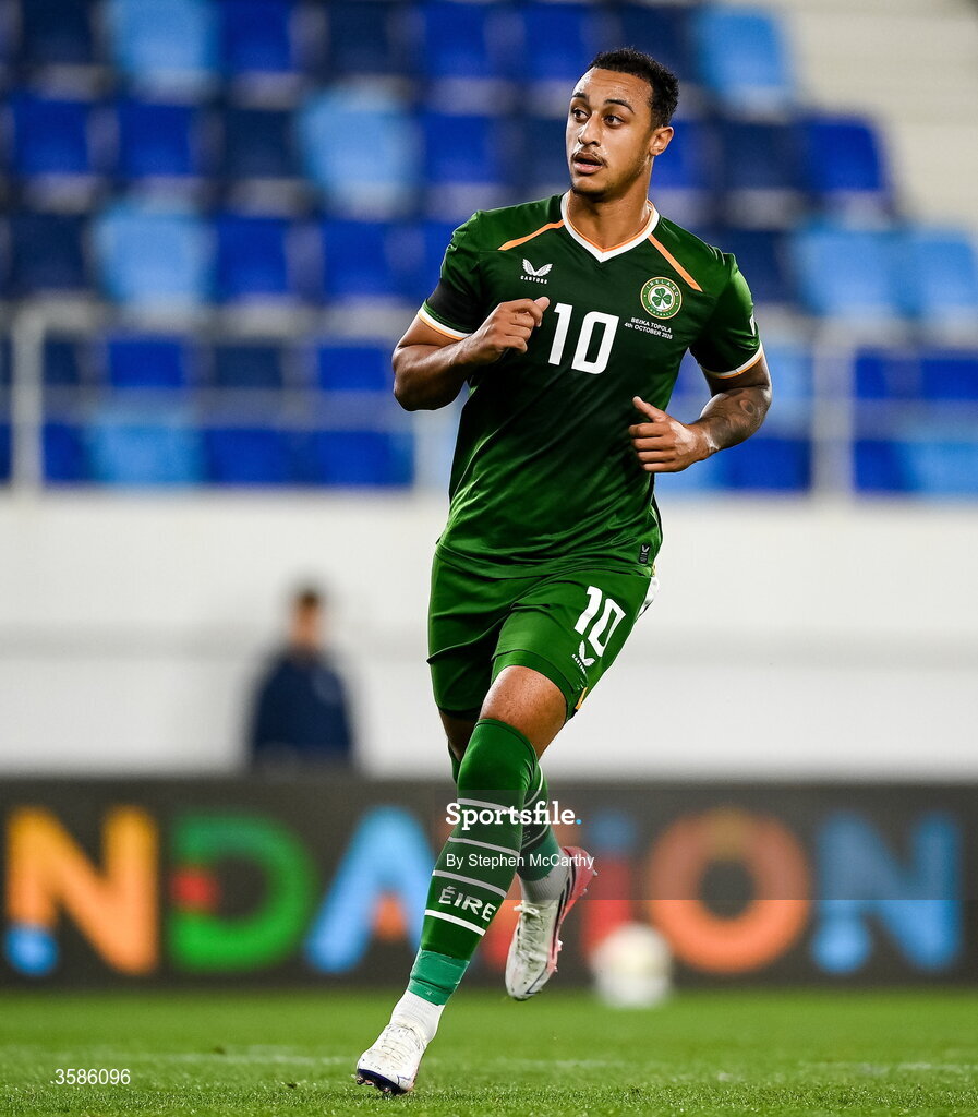 4 October 2026; Adam Idah of Republic of Ireland during the UEFA Nations League B match between the Republic of Ireland and Israel at TSC Arena in Backa Topola, Serbia. Photo by Stephen McCarthy/Sportsfile