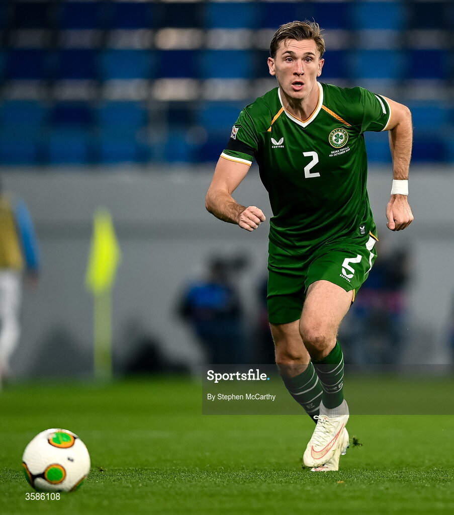 4 October 2026; Jimmy Dunne of Republic of Ireland during the UEFA Nations League B match between the Republic of Ireland and Israel at TSC Arena in Backa Topola, Serbia. Photo by Stephen McCarthy/Sportsfile