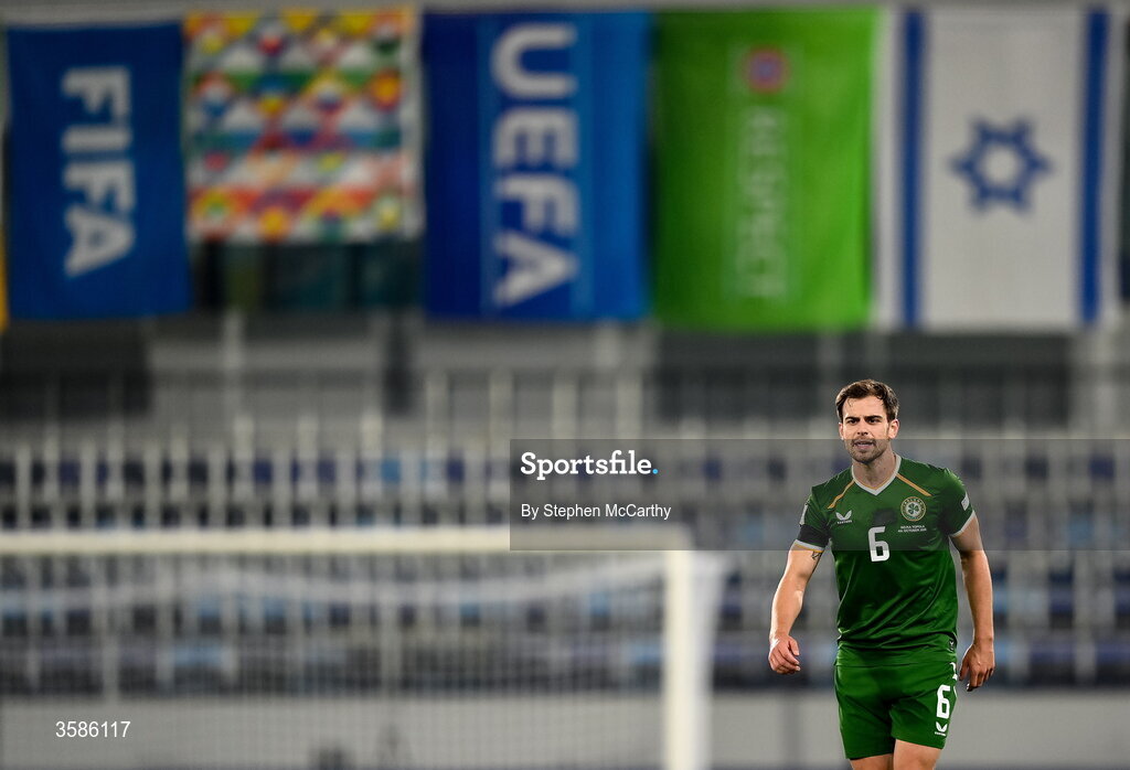 4 October 2026; Jayson Molumby of Republic of Ireland during the UEFA Nations League B match between the Republic of Ireland and Israel at TSC Arena in Backa Topola, Serbia. Photo by Stephen McCarthy/Sportsfile