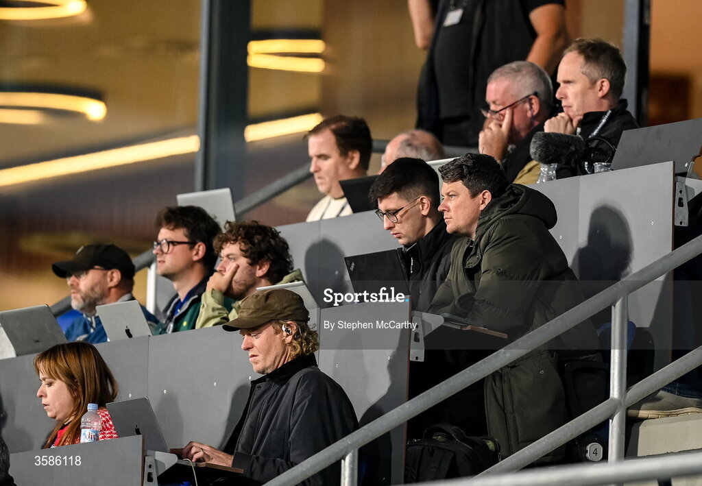 4 October 2026; Irish media during the UEFA Nations League B match between the Republic of Ireland and Israel at TSC Arena in Backa Topola, Serbia. Photo by Stephen McCarthy/Sportsfile