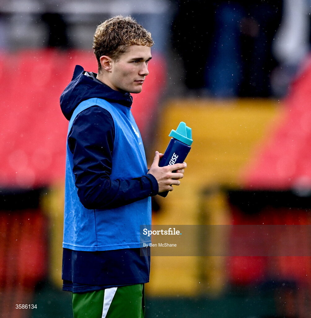 6 October 2026; Jacob Devaney of Republic of Ireland before the UEFA European U21 Championship qualifier match between the Republic of Ireland and England at Turner's Cross Stadium in Cork. Photo by Ben McShane/Sportsfile