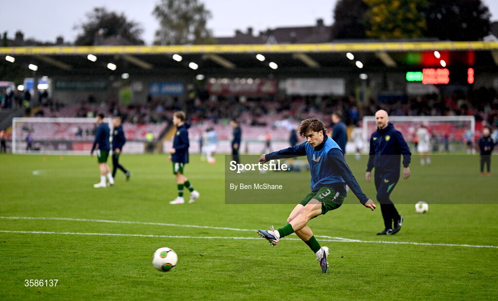 6 October 2026; Conor McManus of Republic of Ireland before the UEFA European U21 Championship qualifier match between the Republic of Ireland and England at Turner's Cross Stadium in Cork. Photo by Ben McShane/Sportsfile