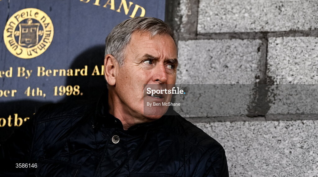6 October 2026; FAI board member and chair of the international and high performance committee Packie Bonner before the UEFA European U21 Championship qualifier match between the Republic of Ireland and England at Turner's Cross Stadium in Cork. Photo by Ben McShane/Sportsfile