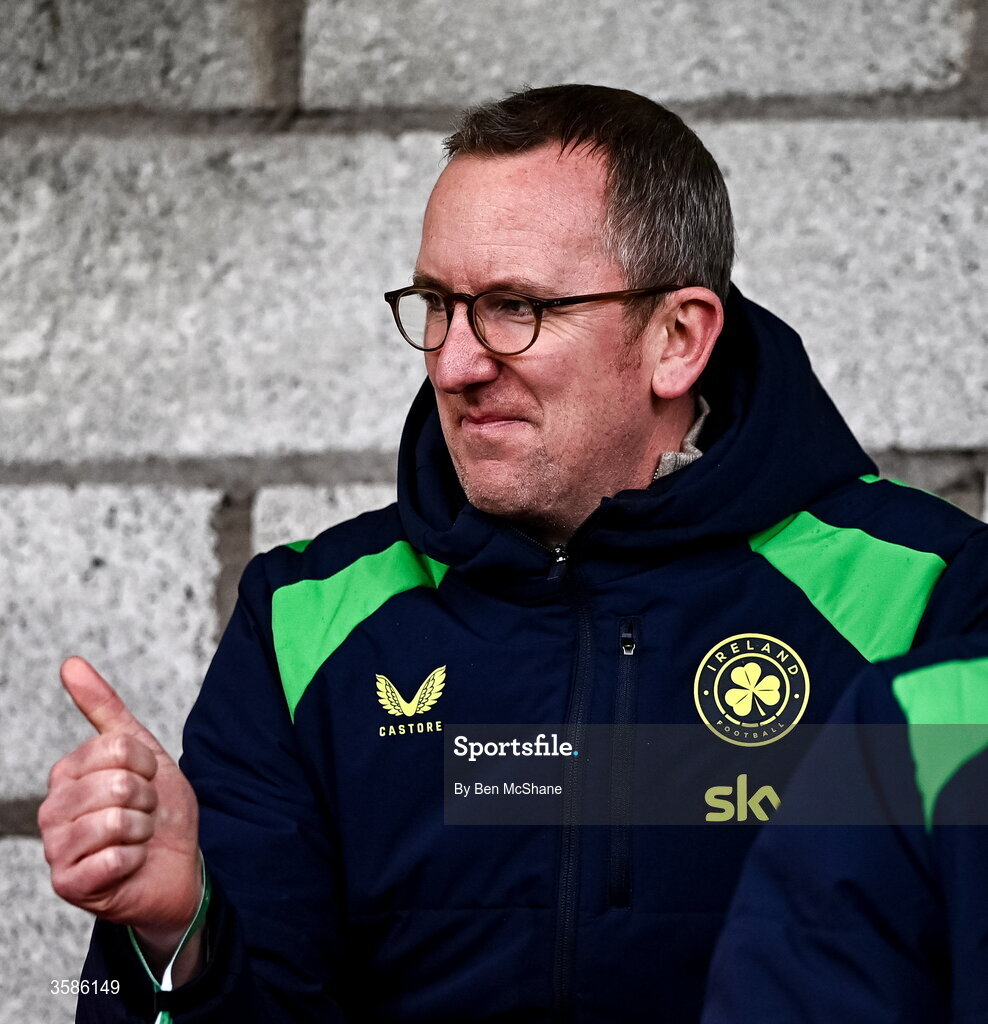 6 October 2026; FAI chief executive officer David Courell in attendnace before the UEFA European U21 Championship qualifier match between the Republic of Ireland and England at Turner's Cross Stadium in Cork. Photo by Ben McShane/Sportsfile