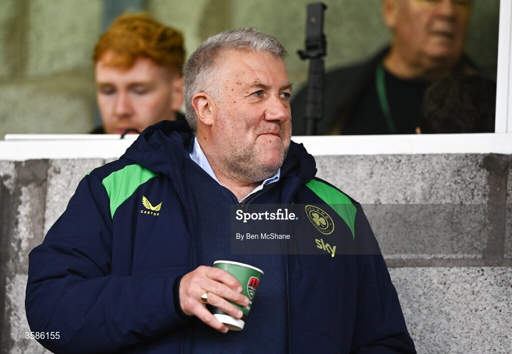 6 October 2026; FAI President Paul Cooke in attendance before the UEFA European U21 Championship qualifier match between the Republic of Ireland and England at Turner's Cross Stadium in Cork. Photo by Ben McShane/Sportsfile