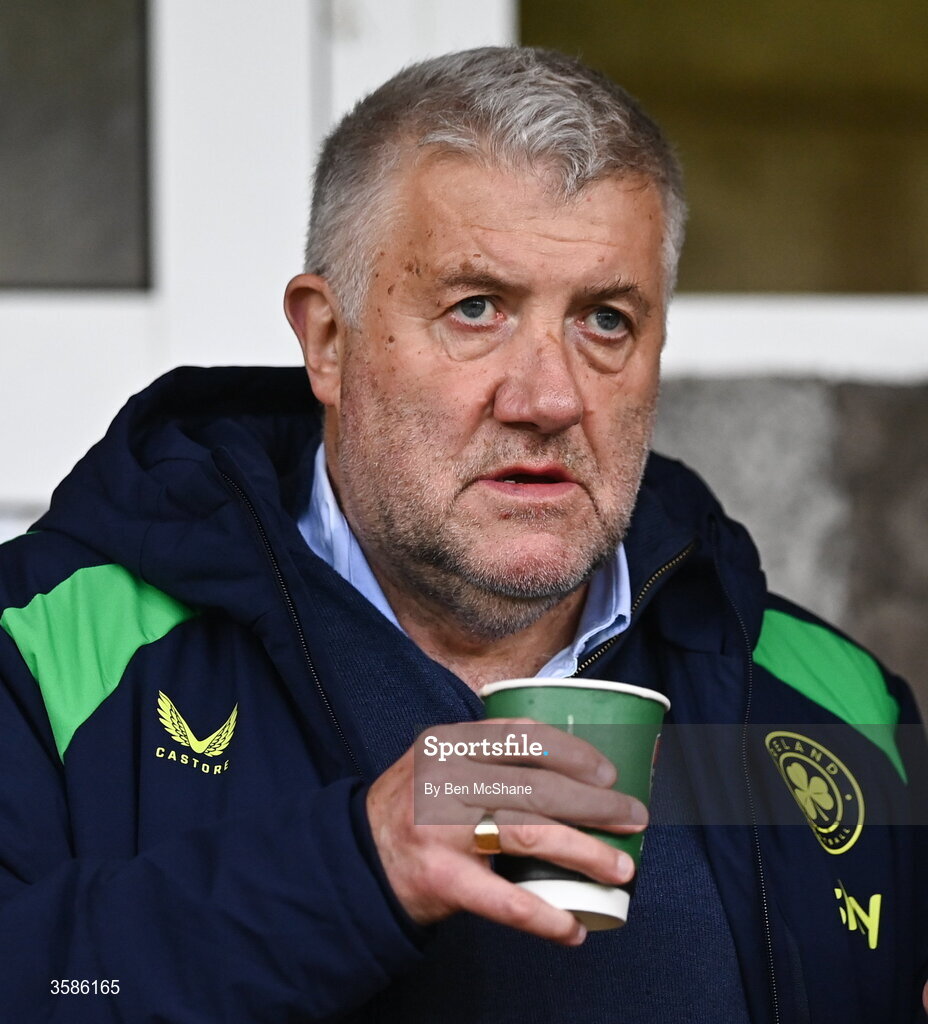 6 October 2026; FAI President Paul Cooke before the UEFA European U21 Championship qualifier match between the Republic of Ireland and England at Turner's Cross Stadium in Cork. Photo by Ben McShane/Sportsfile
