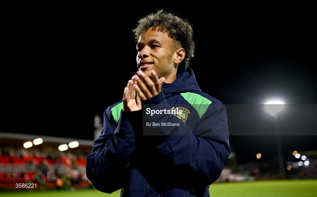 6 October 2026; Trent Kone-Doherty of Republic of Ireland after the UEFA European U21 Championship qualifier match between the Republic of Ireland and England at Turner's Cross Stadium in Cork. Photo by Ben McShane/Sportsfile