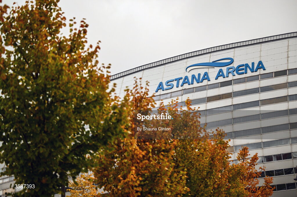 9 October 2026; A general view of Astana Arena ahead of the 2027 FIFA Women’s World Cup qualifying round 1 play-off first leg match between Kazakhstan and the Republic of Ireland at Astana Arena in Kazakhstan. Photo by Shauna Clinton/Sportsfile