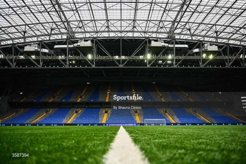 9 October 2026; A general view of Astana Arena ahead of the 2027 FIFA Women’s World Cup qualifying round 1 play-off first leg match between Kazakhstan and the Republic of Ireland at Astana Arena in Kazakhstan. Photo by Shauna Clinton/Sportsfile