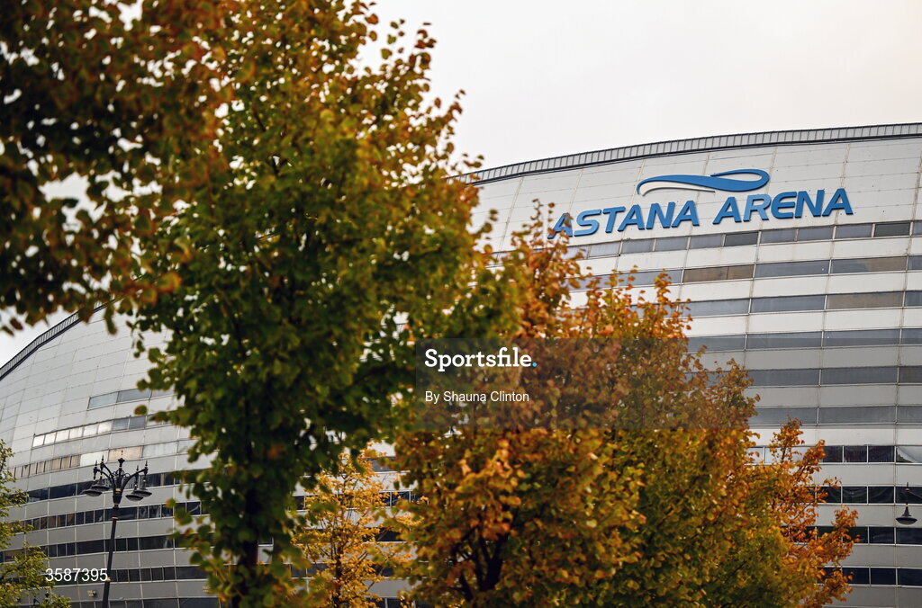 9 October 2026; A general view of Astana Arena ahead of the 2027 FIFA Women’s World Cup qualifying round 1 play-off first leg match between Kazakhstan and the Republic of Ireland at Astana Arena in Kazakhstan. Photo by Shauna Clinton/Sportsfile