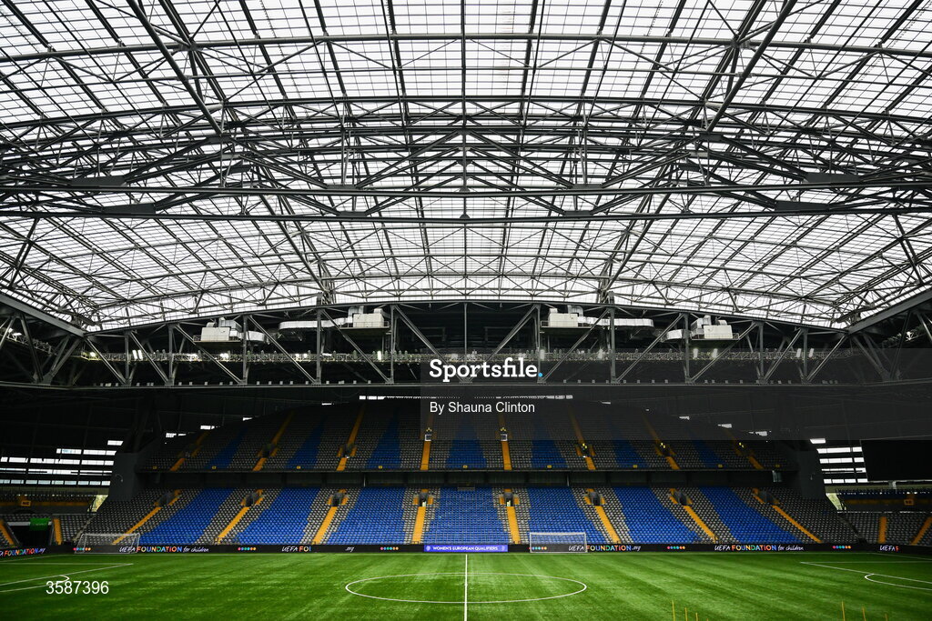 9 October 2026; A general view of Astana Arena ahead of the 2027 FIFA Women’s World Cup qualifying round 1 play-off first leg match between Kazakhstan and the Republic of Ireland at Astana Arena in Kazakhstan. Photo by Shauna Clinton/Sportsfile