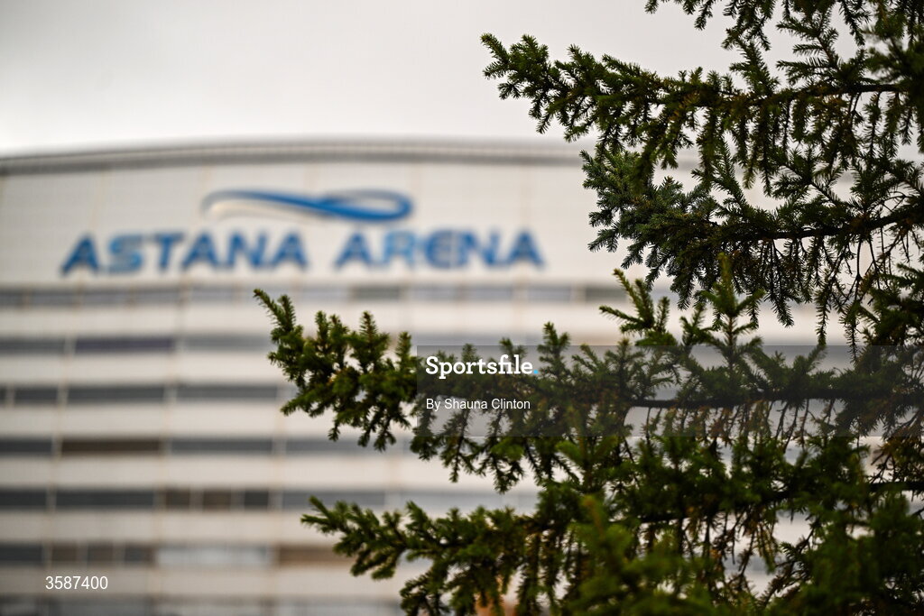 9 October 2026; A general view of Astana Arena ahead of the 2027 FIFA Women’s World Cup qualifying round 1 play-off first leg match between Kazakhstan and the Republic of Ireland at Astana Arena in Kazakhstan. Photo by Shauna Clinton/Sportsfile