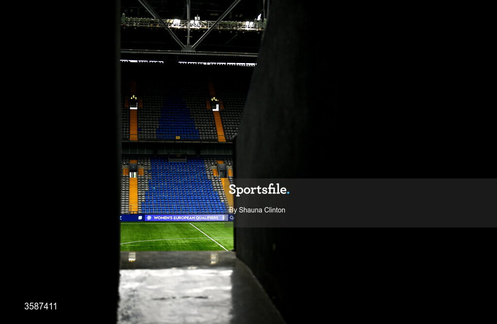 9 October 2026; A general view of Astana Arena ahead of the 2027 FIFA Women’s World Cup qualifying round 1 play-off first leg match between Kazakhstan and the Republic of Ireland at Astana Arena in Kazakhstan. Photo by Shauna Clinton/Sportsfile