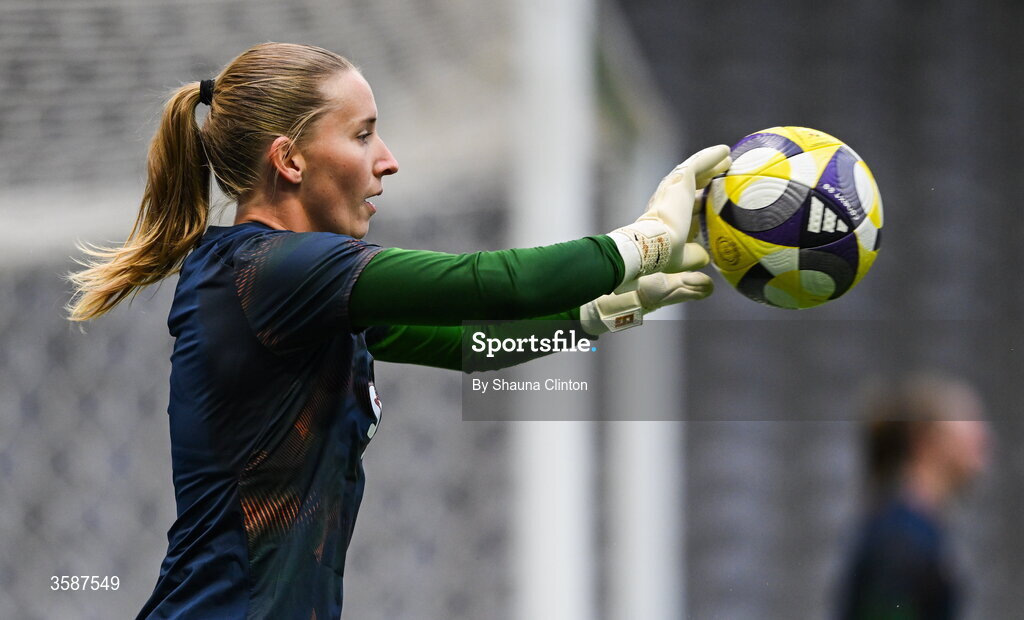9 October 2026; Republic of Ireland goalkeeper Sophie Whitehouse before the 2027 FIFA Women’s World Cup qualifying round 1 play-off first leg match between Kazakhstan and the Republic of Ireland at Astana Arena in Kazakhstan. Photo by Shauna Clinton/Sportsfile