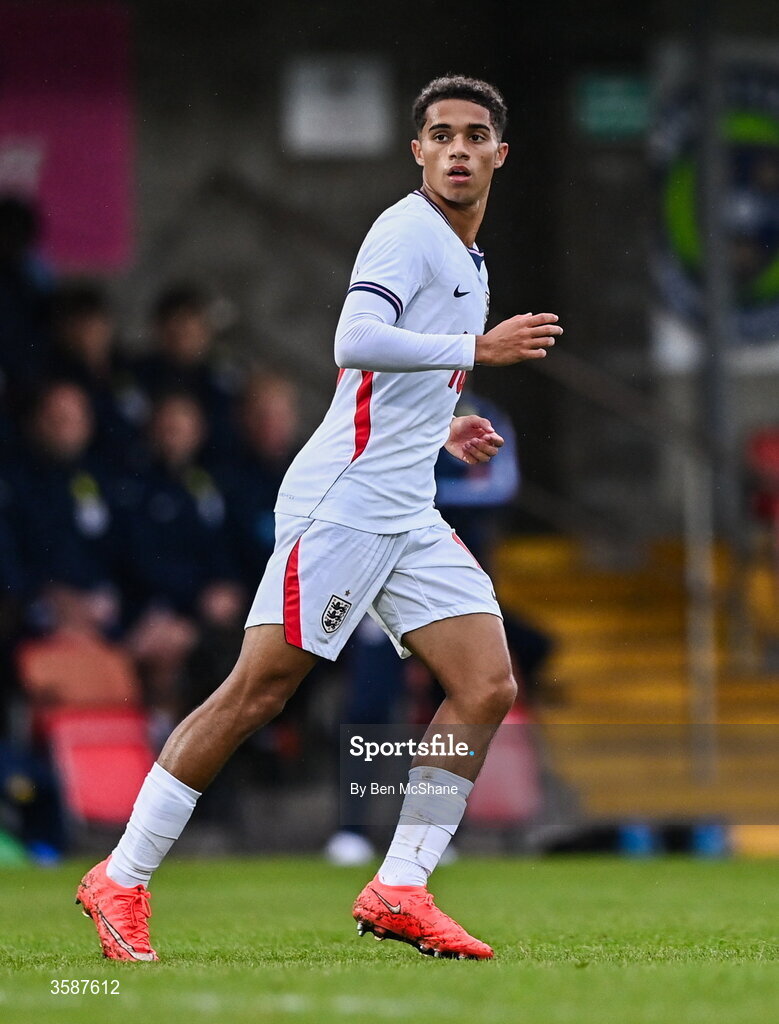 6 October 2026; Josh King of England during the UEFA European U21 Championship qualifier match between the Republic of Ireland and England at Turner's Cross Stadium in Cork. Photo by Ben McShane/Sportsfile