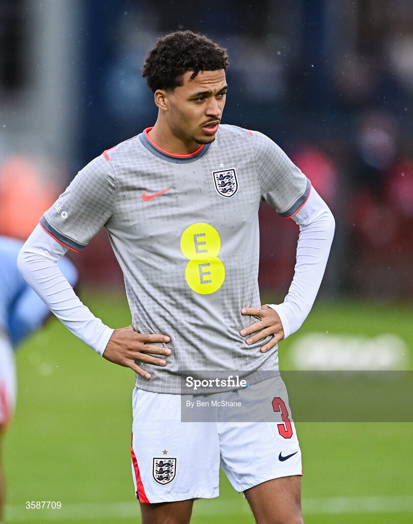 6 October 2026; Max Alleyne of England before the UEFA European U21 Championship qualifier match between the Republic of Ireland and England at Turner's Cross Stadium in Cork. Photo by Ben McShane/Sportsfile