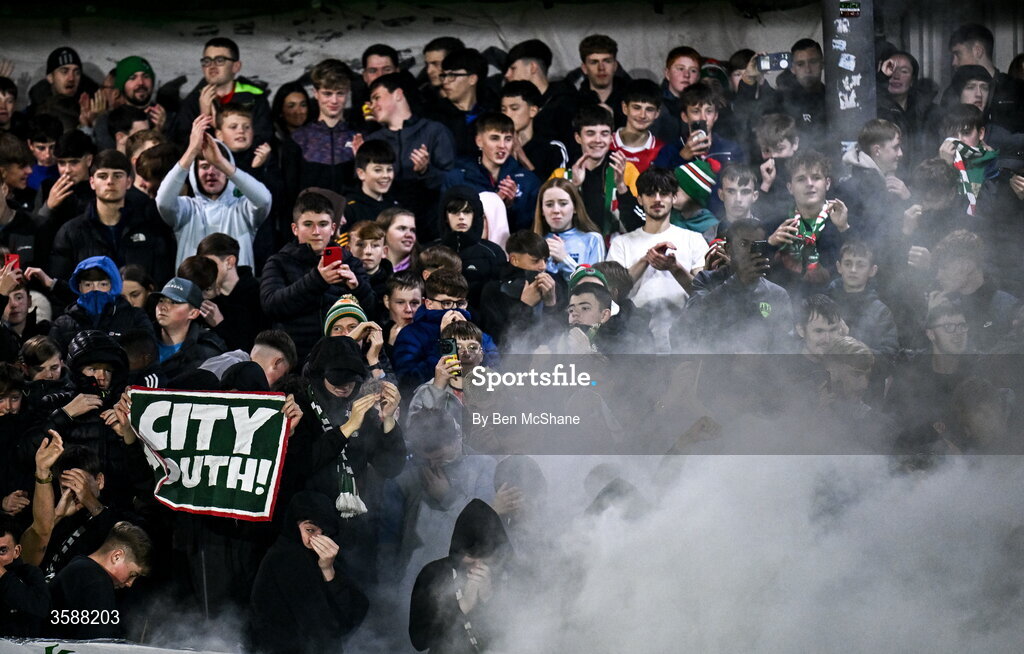 9 October 2026; Cork City supporters before the SSE Airtricity Men’s First Division match between Cork City and Finn Harps at Turner's Cross in Cork. Photo by Ben McShane/Sportsfile