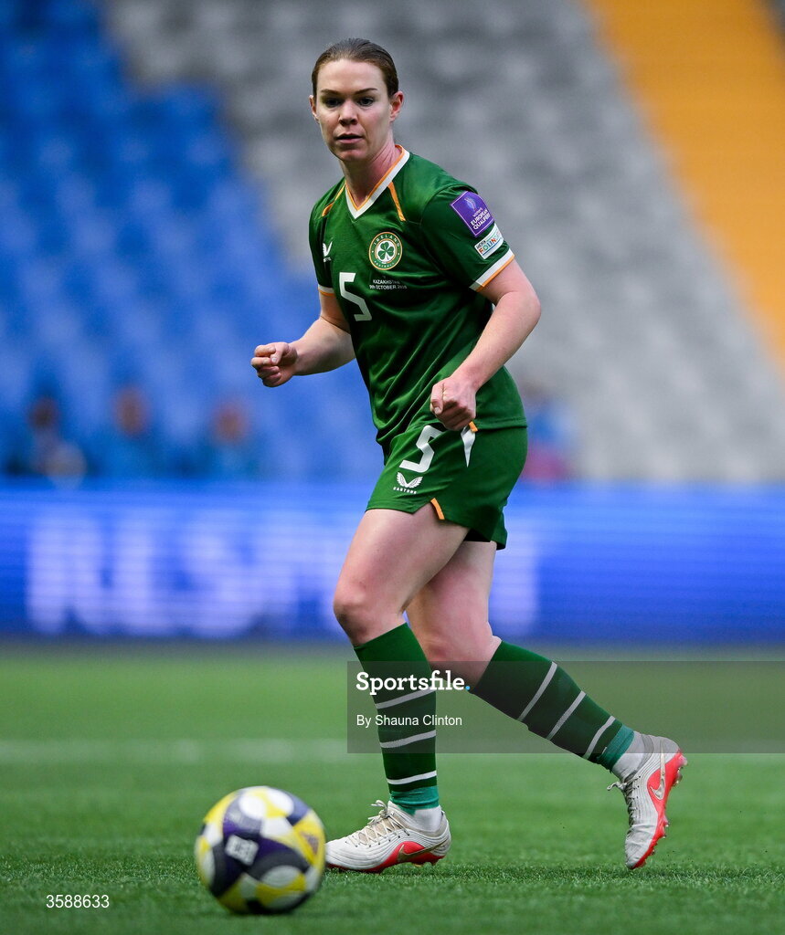 9 October 2026; Aoife Mannion of Republic of Ireland during the 2027 FIFA Women’s World Cup qualifying round 1 play-off first leg match between Kazakhstan and the Republic of Ireland at Astana Arena in Kazakhstan. Photo by Shauna Clinton/Sportsfile