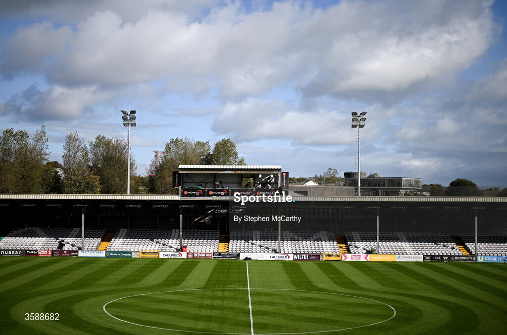 10 October 2026; A general view of Eamonn Deacy Park before the Club Orange Men's FAI Cup semi-final match between Galway and Derry City at Eamonn Deacy Park in Galway. Photo by Stephen McCarthy/Sportsfile