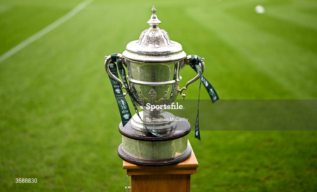 10 October 2026; A general view of the FAI Cup before the Club Orange Men's FAI Cup semi-final match between Galway and Derry City at Eamonn Deacy Park in Galway. Photo by Stephen McCarthy/Sportsfile