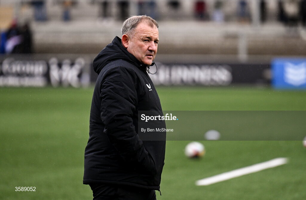 10 October 2026; Ulster head coach Richie Murphy before the United Rugby Championship match between Ulster and Munster at Affidea Stadium in Belfast. Photo by Ben McShane/Sportsfile