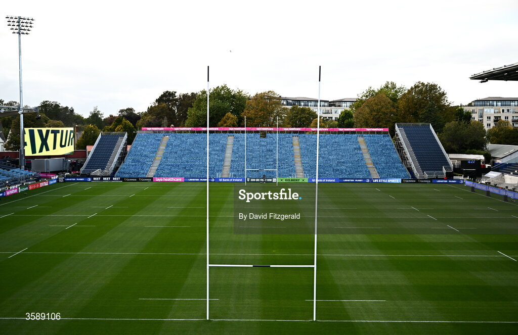 10 October 2026; A general view before the United Rugby Championship match between Leinster and Cardiff at the Laya Arena in Dublin. Photo by David Fitzgerald/Sportsfile