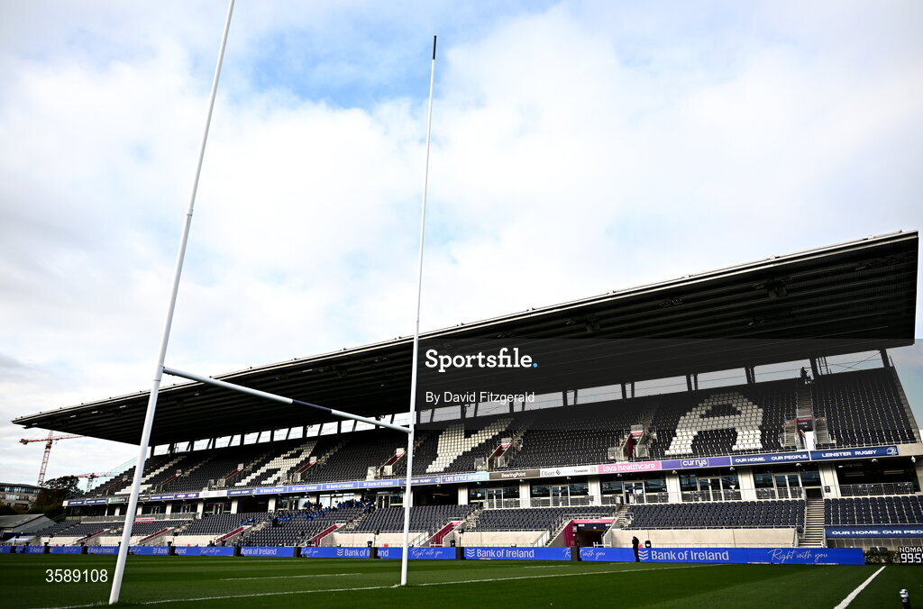 10 October 2026; A general view before the United Rugby Championship match between Leinster and Cardiff at the Laya Arena in Dublin. Photo by David Fitzgerald/Sportsfile