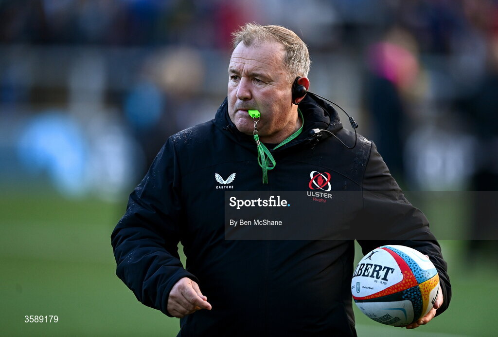 10 October 2026; Ulster head coach Richie Murphy before the United Rugby Championship match between Ulster and Munster at Affidea Stadium in Belfast. Photo by Ben McShane/Sportsfile