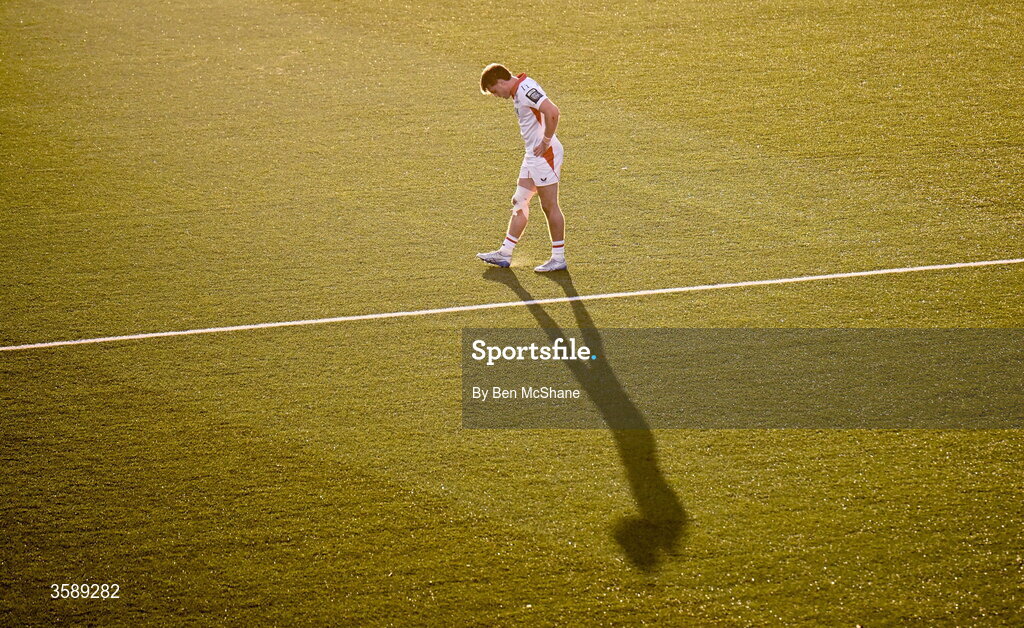 10 October 2026; Ethan McIlroy of Ulster during the United Rugby Championship match between Ulster and Munster at Affidea Stadium in Belfast. Photo by Ben McShane/Sportsfile