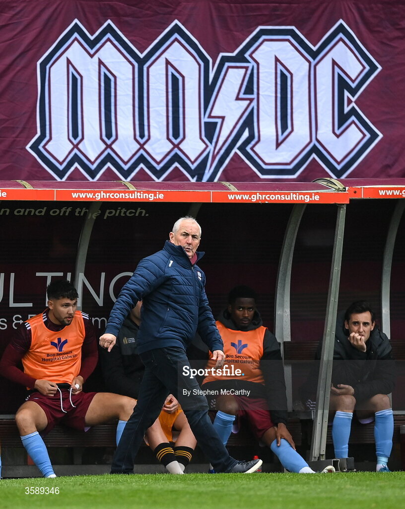 10 October 2026; Galway United manager John Caulfield during the Club Orange Men's FAI Cup semi-final match between Galway and Derry City at Eamonn Deacy Park in Galway. Photo by Stephen McCarthy/Sportsfile
