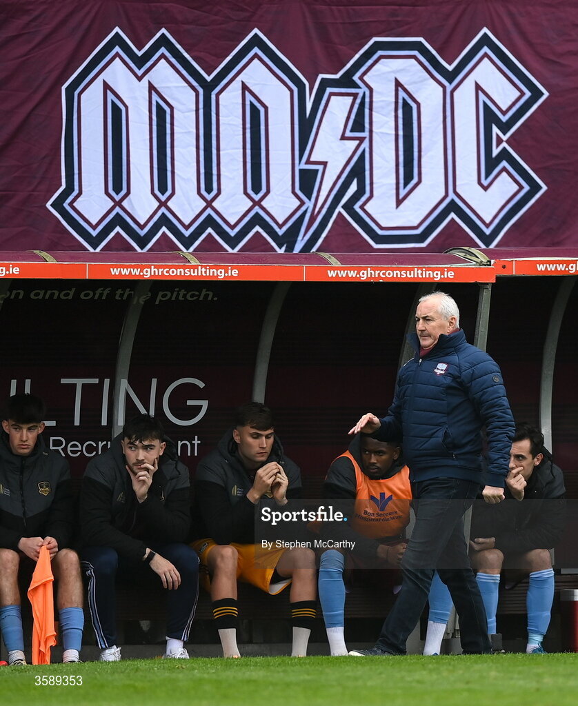 10 October 2026; Galway United manager John Caulfield during the Club Orange Men's FAI Cup semi-final match between Galway and Derry City at Eamonn Deacy Park in Galway. Photo by Stephen McCarthy/Sportsfile
