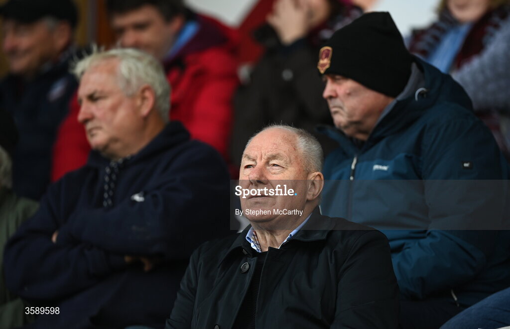 10 October 2026; FAI’s national league committee member Michael Ring during the Club Orange Men's FAI Cup semi-final match between Galway and Derry City at Eamonn Deacy Park in Galway. Photo by Stephen McCarthy/Sportsfile