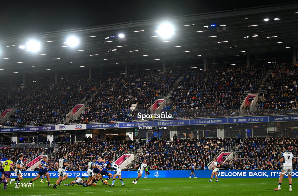 10 October 2026; A general view of Laya Arena during the United Rugby Championship match between Leinster and Cardiff at the Laya Arena in Dublin. Photo by Eakin Howard/Sportsfile