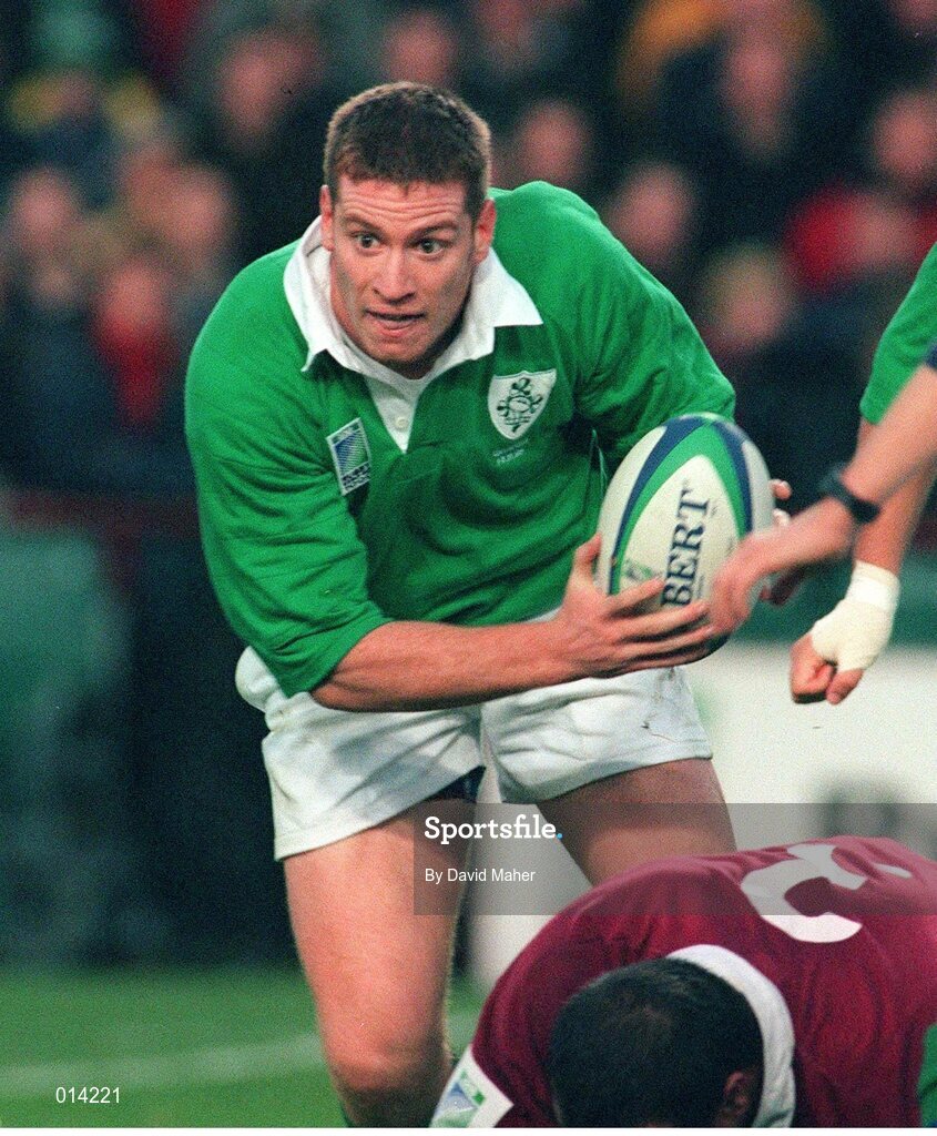 14 November 1998; Ciaran Scally, Ireland. Rugby World Cup Qualifier, Ireland v Georgia, Lansdowne Road, Dublin. Picture credit: David Maher / SPORTSFILE
