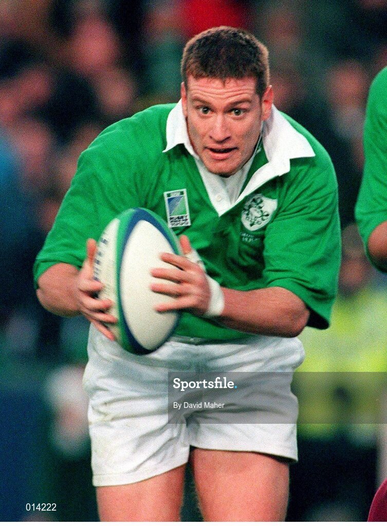14 November 1998; Ciaran Scally, Ireland. Rugby World Cup Qualifier, Ireland v Georgia, Lansdowne Road, Dublin. Picture credit: David Maher / SPORTSFILE