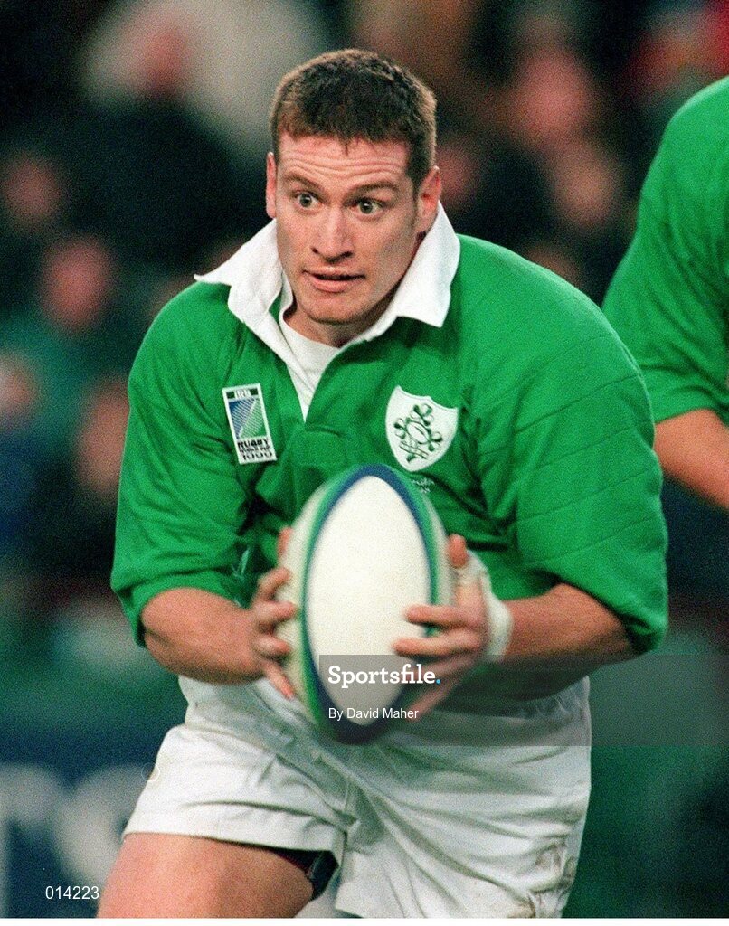 14 November 1998; Ciaran Scally, Ireland. Rugby World Cup Qualifier, Ireland v Georgia, Lansdowne Road, Dublin. Picture credit: David Maher / SPORTSFILE