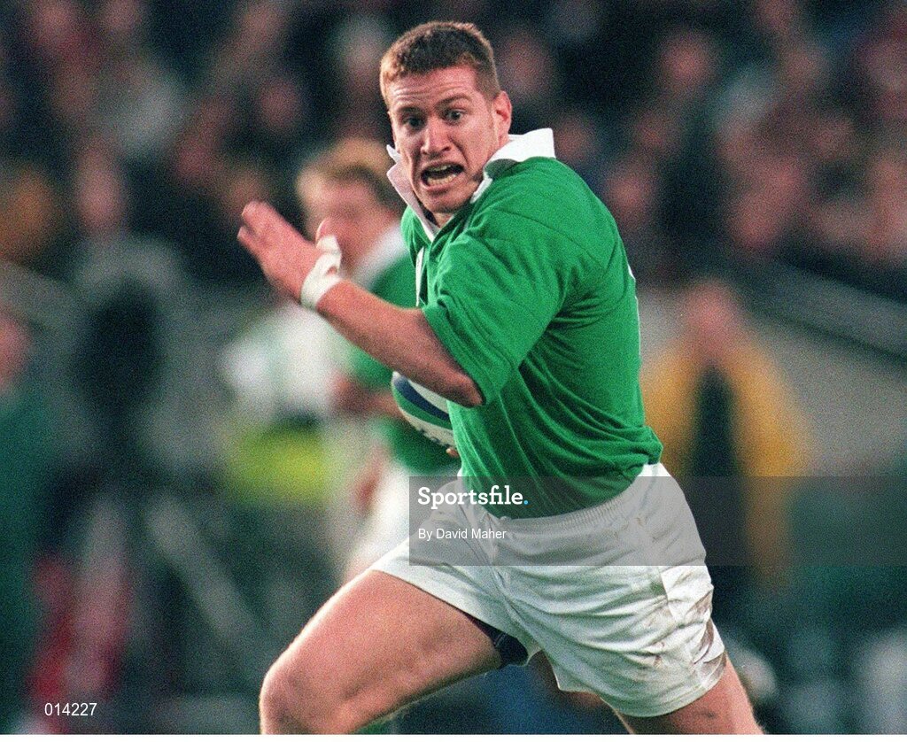 14 November 1998; Ciaran Scally, Ireland. Rugby World Cup Qualifier, Ireland v Georgia, Lansdowne Road, Dublin. Picture credit: David Maher / SPORTSFILE