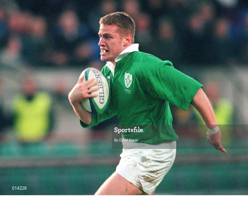 14 November 1998; Ciaran Scally, Ireland. Rugby World Cup Qualifier, Ireland v Georgia, Lansdowne Road, Dublin. Picture credit: David Maher / SPORTSFILE